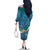 World Sea Turtle Day Polynesia Family Matching Off The Shoulder Long Sleeve Dress and Hawaiian Shirt Go With The Flow