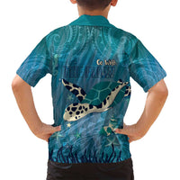 World Sea Turtle Day Polynesia Family Matching Summer Maxi Dress and Hawaiian Shirt Go With The Flow