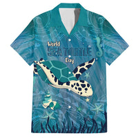World Sea Turtle Day Polynesia Family Matching Summer Maxi Dress and Hawaiian Shirt Go With The Flow