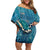 World Sea Turtle Day Polynesia Off Shoulder Short Dress Go With The Flow