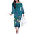 World Sea Turtle Day Polynesia Off The Shoulder Long Sleeve Dress Go With The Flow