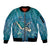 World Sea Turtle Day Polynesia Sleeve Zip Bomber Jacket Go With The Flow