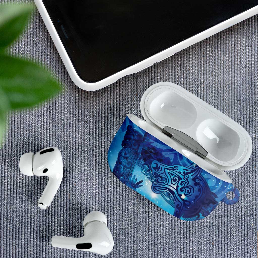 Kuri New Zealand Matariki AirPods Case Aotearoa Dog Waka Maori New Year Galaxy Vibes LT14 - Polynesian Pride