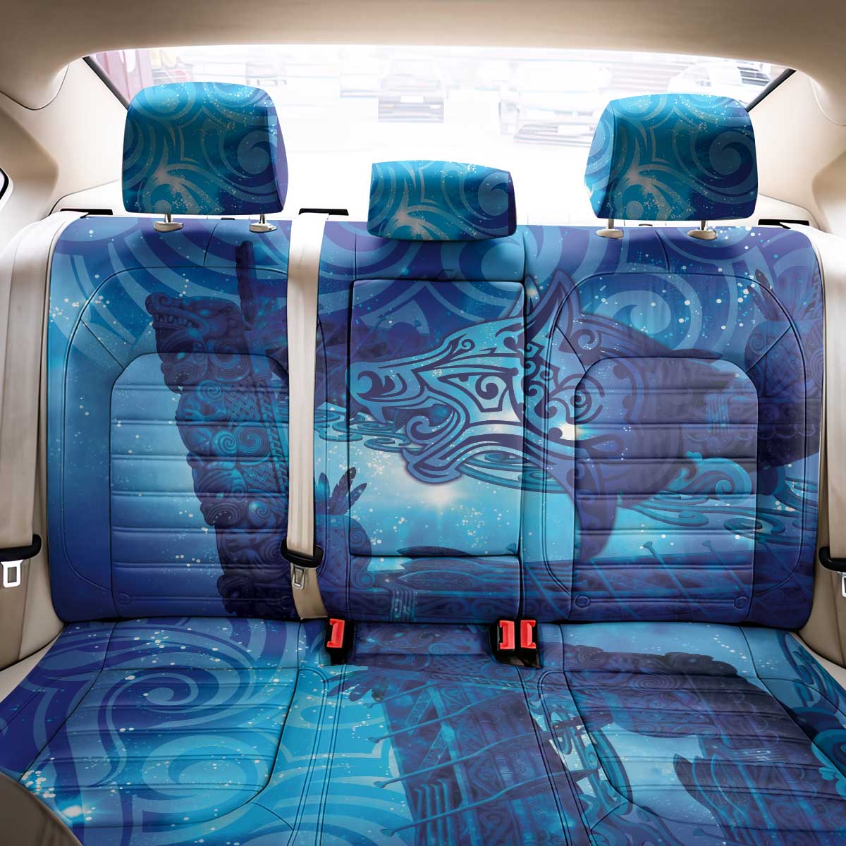 Kuri New Zealand Matariki Back Car Seat Cover Aotearoa Dog Waka Maori New Year Galaxy Vibes LT14 - Polynesian Pride