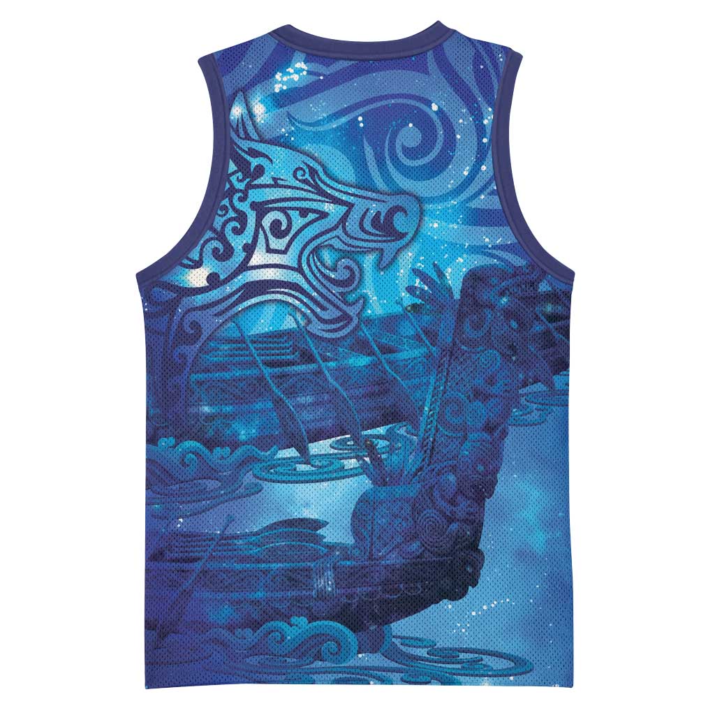 Kuri New Zealand Matariki Basketball Jersey Aotearoa Dog Waka Maori New Year Galaxy Vibes LT14 - Polynesian Pride