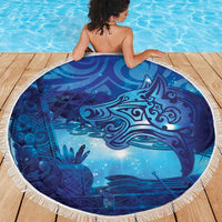 Kuri New Zealand Matariki Beach Blanket Aotearoa Dog Waka Maori New Year Galaxy Vibes