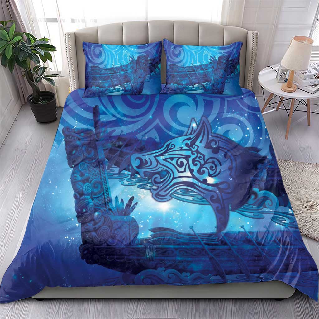 Kuri New Zealand Matariki Bedding Set Aotearoa Dog Waka Maori New Year Galaxy Vibes