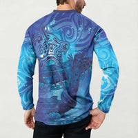 Kuri New Zealand Matariki Button Sweatshirt Aotearoa Dog Waka Maori New Year Galaxy Vibes LT14 - Polynesian Pride
