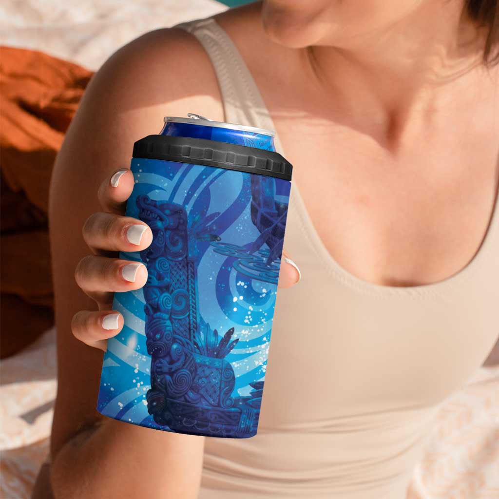 Kuri New Zealand Matariki 4 in 1 Can Cooler Tumbler Aotearoa Dog Waka Maori New Year Galaxy Vibes LT14 - Polynesian Pride