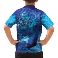 Kuri New Zealand Matariki Family Matching Short Sleeve Bodycon Dress and Hawaiian Shirt Aotearoa Dog Waka Maori New Year Galaxy Vibes LT14 - Polynesian Pride
