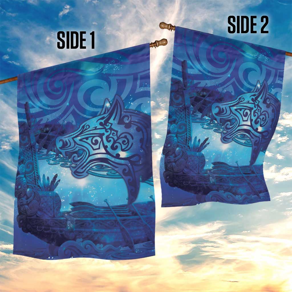 Kuri New Zealand Matariki Garden Flag Aotearoa Dog Waka Maori New Year Galaxy Vibes LT14 - Polynesian Pride