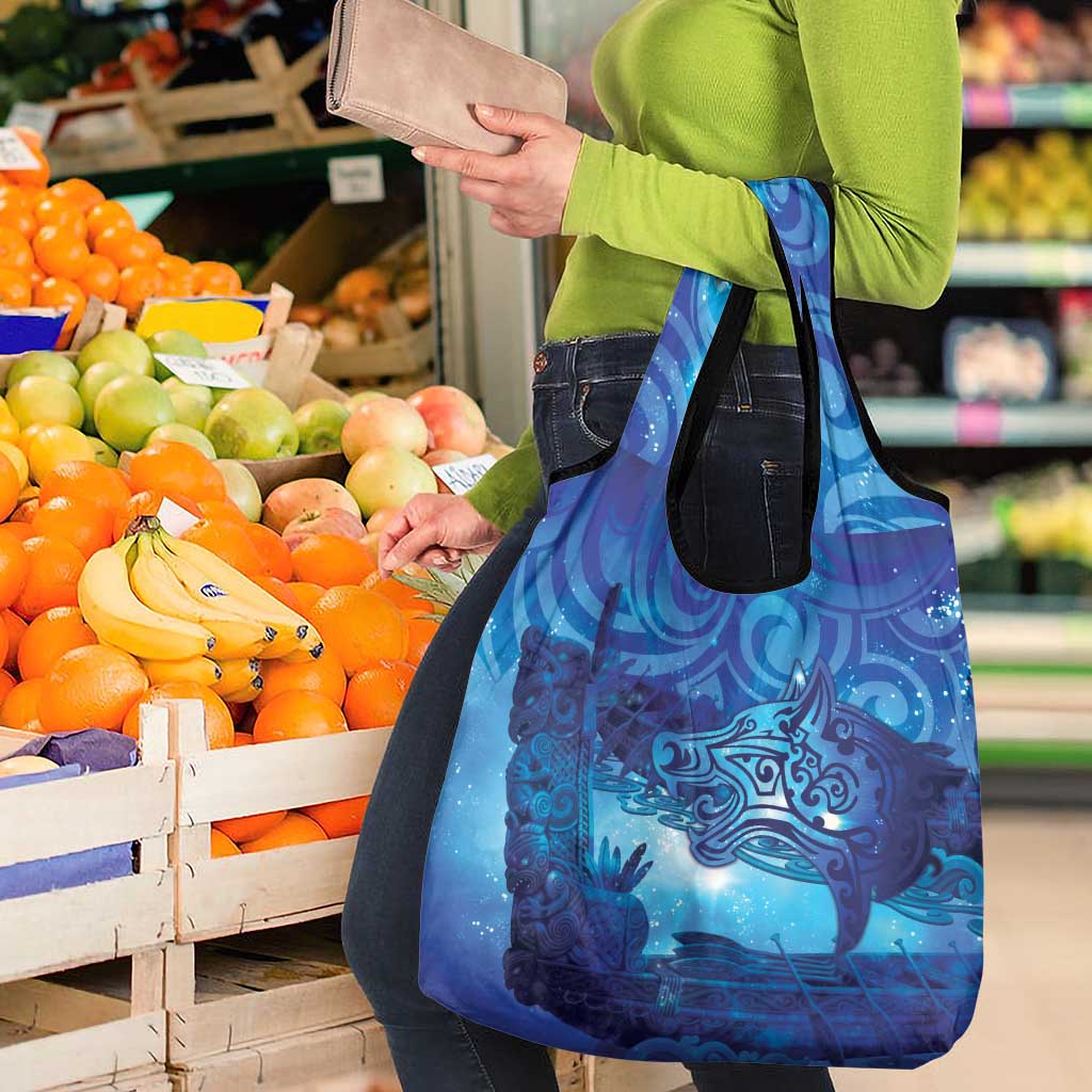 Kuri New Zealand Matariki Grocery Bag Aotearoa Dog Waka Maori New Year Galaxy Vibes LT14 - Polynesian Pride