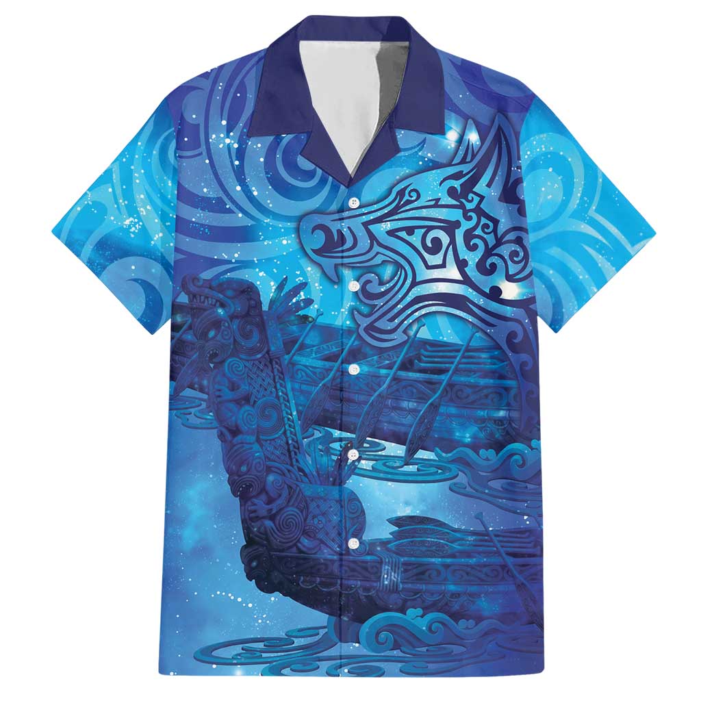 Kuri New Zealand Matariki Hawaiian Shirt Aotearoa Dog Waka Maori New Year Galaxy Vibes LT14 Blue - Polynesian Pride