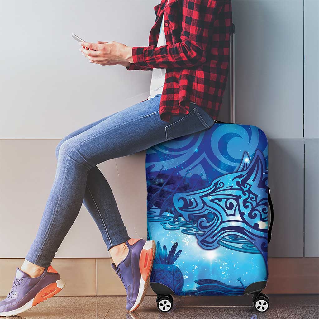 Kuri New Zealand Matariki Luggage Cover Aotearoa Dog Waka Maori New Year Galaxy Vibes LT14 - Polynesian Pride