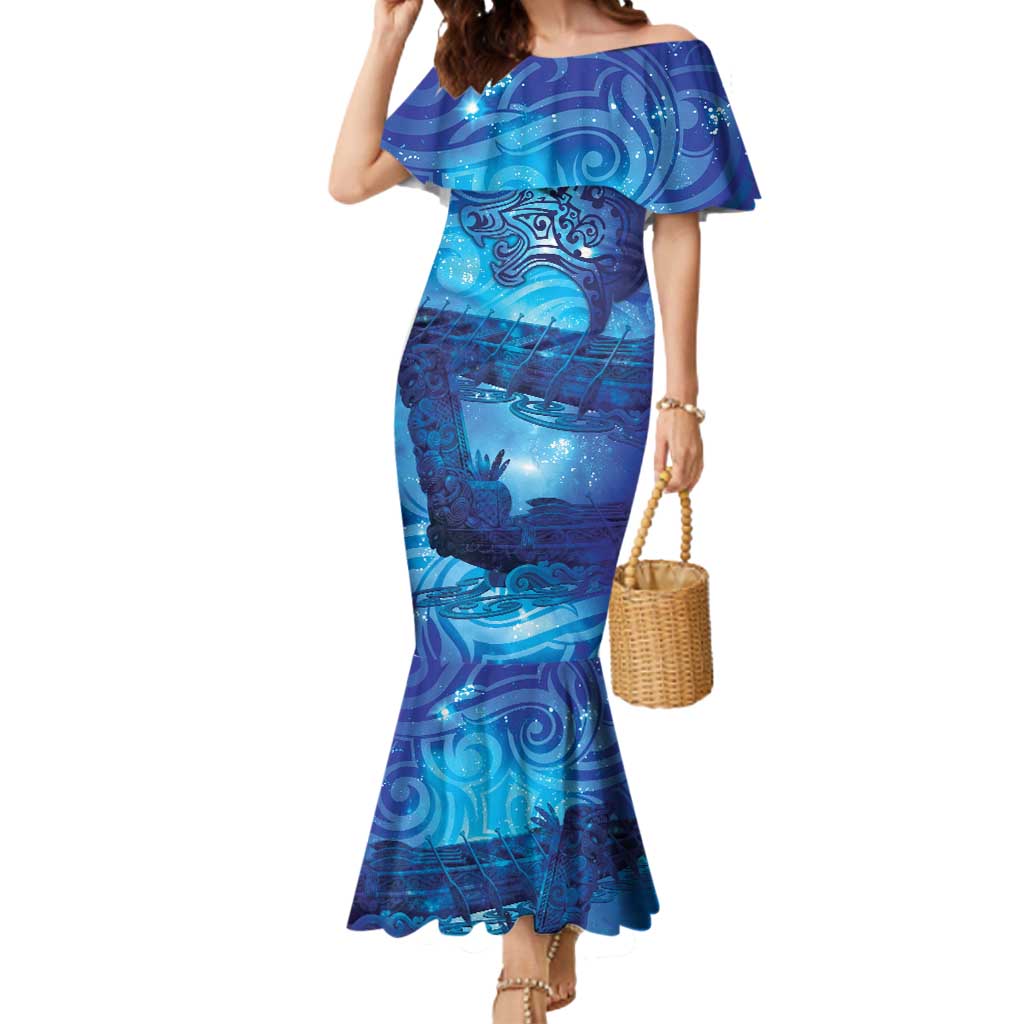 Kuri New Zealand Matariki Mermaid Dress Aotearoa Dog Waka Maori New Year Galaxy Vibes