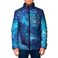 Kuri New Zealand Matariki Padded Jacket Aotearoa Dog Waka Maori New Year Galaxy Vibes