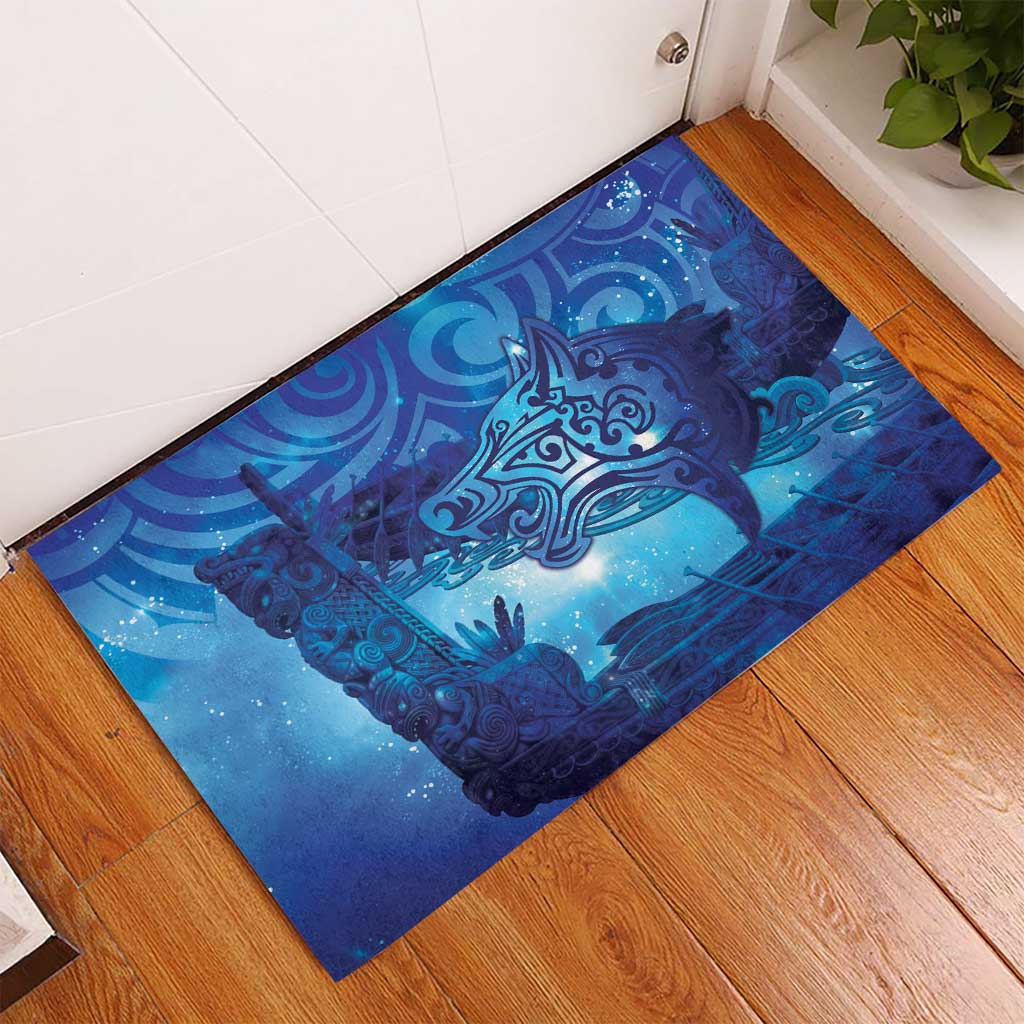 Kuri New Zealand Matariki Rubber Doormat Aotearoa Dog Waka Maori New Year Galaxy Vibes