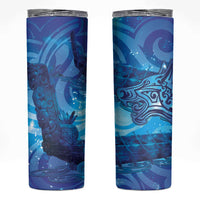 Kuri New Zealand Matariki Skinny Tumbler Aotearoa Dog Waka Maori New Year Galaxy Vibes LT14 Blue - Polynesian Pride