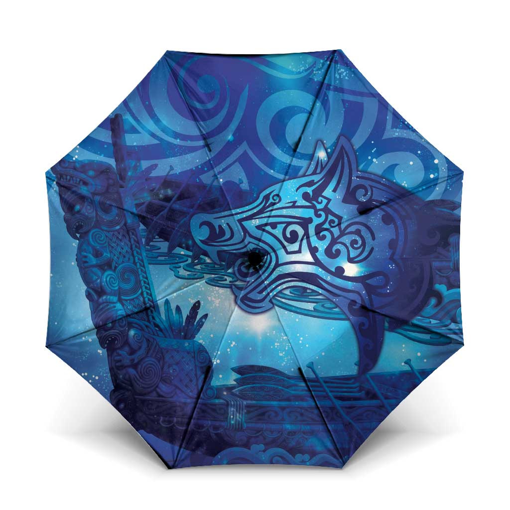 Kuri New Zealand Matariki Umbrella Aotearoa Dog Waka Maori New Year Galaxy Vibes