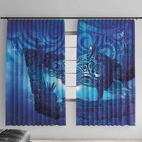 Kuri New Zealand Matariki Window Curtain Aotearoa Dog Waka Maori New Year Galaxy Vibes