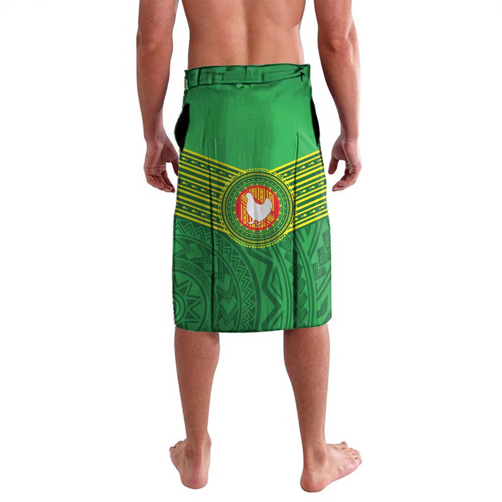 Personalized Manu'a Cession Day Lavalava Tropical Flowers With Polynesian Pattern