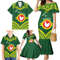 Manu'a Flag Day Family Matching Mermaid Dress and Hawaiian Shirt Polynesian Pattern National Color Proud LT14 - Polynesian Pride
