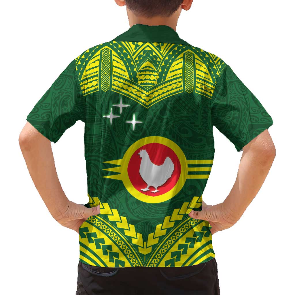 Manu'a Flag Day Family Matching Tank Maxi Dress and Hawaiian Shirt Polynesian Pattern National Color Proud LT14 - Polynesian Pride