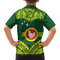 Manu'a Flag Day Family Matching Tank Maxi Dress and Hawaiian Shirt Polynesian Pattern National Color Proud LT14 - Polynesian Pride