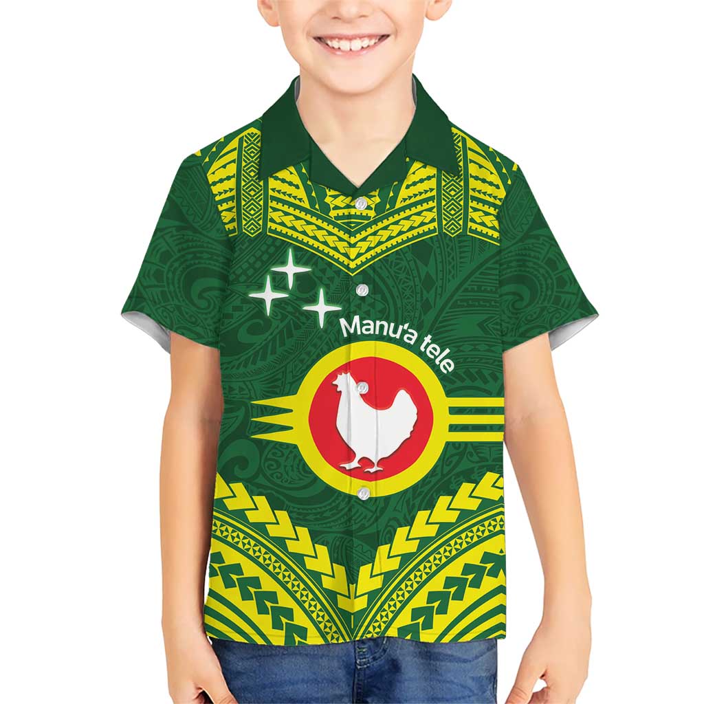 Manu'a Flag Day Hawaiian Shirt Polynesian Pattern National Color Proud