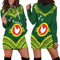 Manu'a Flag Day Hoodie Dress Polynesian Pattern National Color Proud