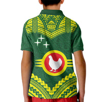 Manu'a Flag Day Kid Polo Shirt Polynesian Pattern National Color Proud