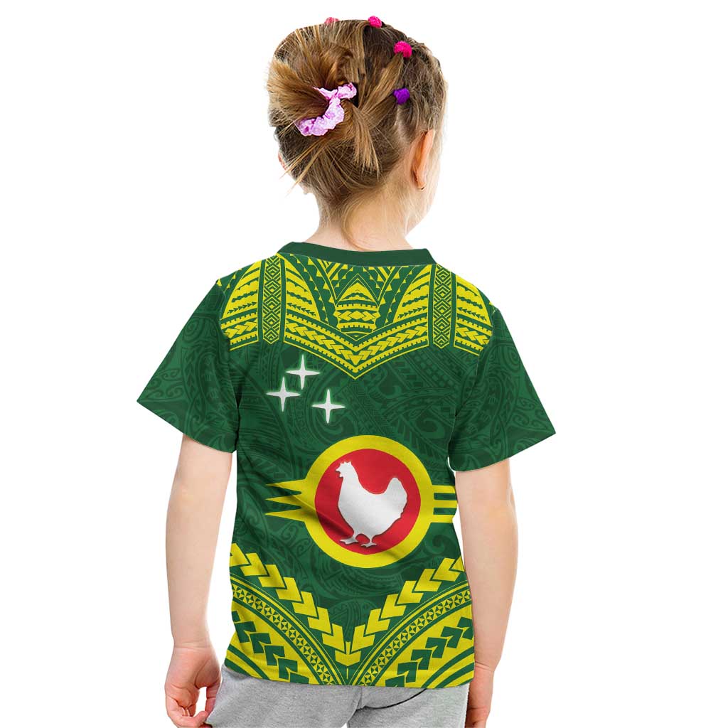 Manu'a Flag Day Kid T Shirt Polynesian Pattern National Color Proud