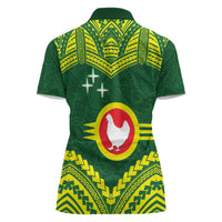 Manu'a Flag Day Women Polo Shirt Polynesian Pattern National Color Proud LT14 - Polynesian Pride