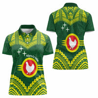 Manu'a Flag Day Women Polo Shirt Polynesian Pattern National Color Proud LT14 - Polynesian Pride
