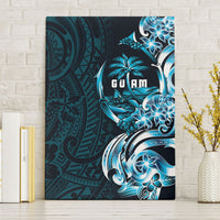 Asut Guam Chamorro Canvas Wall Art Guahan Seal Tattoo LT14 Without Frame Blue - Polynesian Pride