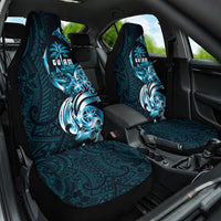 Asut Guam Chamorro Car Seat Cover Guahan Seal Tattoo LT14 One Size Blue - Polynesian Pride