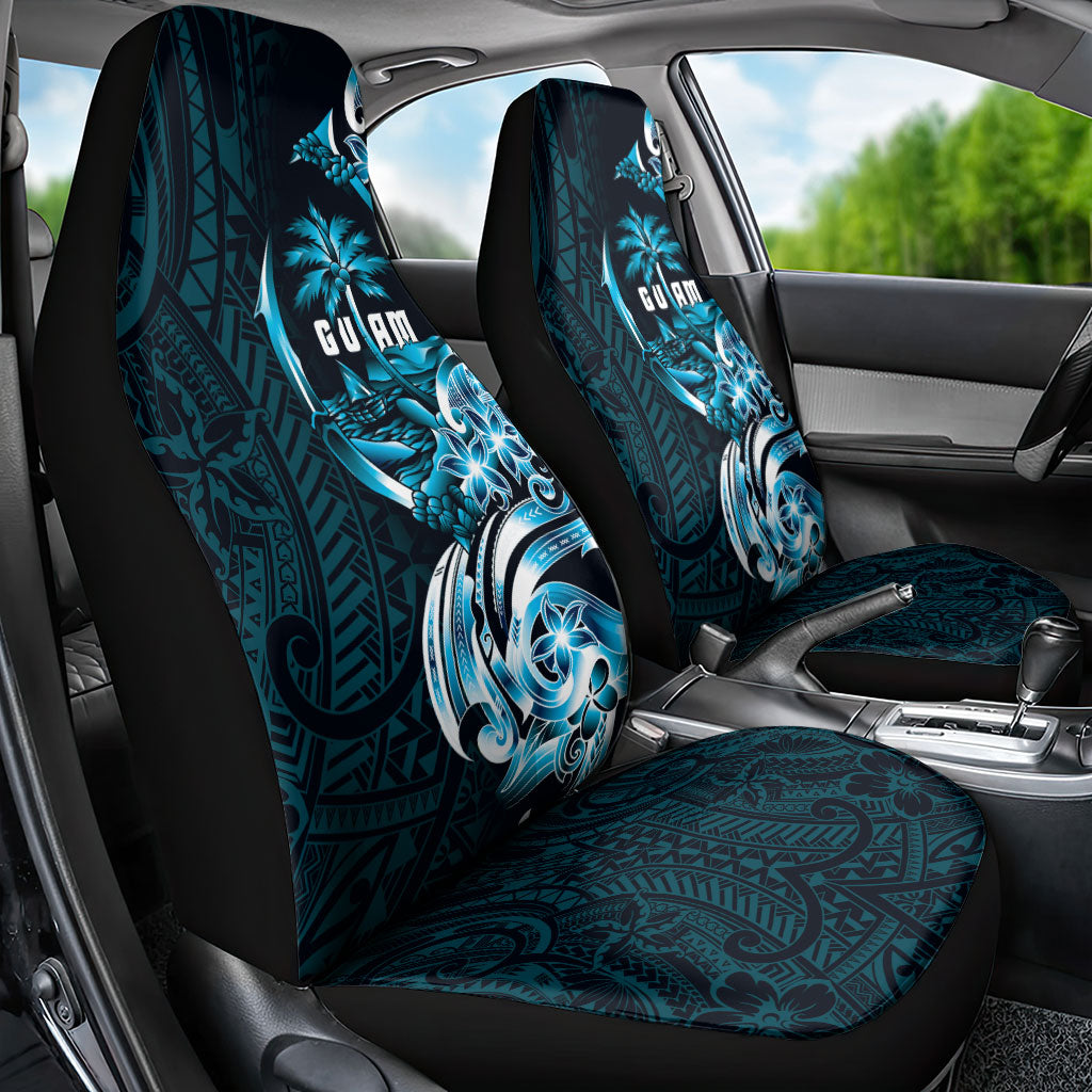 Asut Guam Chamorro Car Seat Cover Guahan Seal Tattoo LT14 - Polynesian Pride