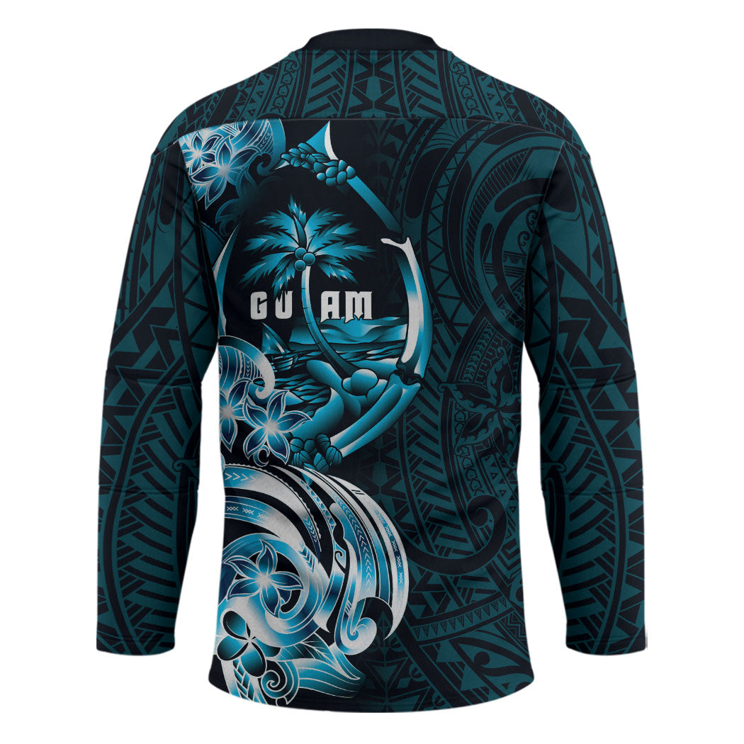 Asut Guam Chamorro Hockey Jersey Guahan Seal Tattoo LT14 - Polynesian Pride