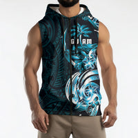 Asut Guam Chamorro Sleeveless Zip Hoodie Guahan Seal Tattoo LT14 - Polynesian Pride