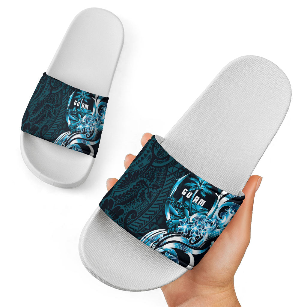 Asut Guam Chamorro Slide Sandals Guahan Seal Tattoo LT14 - Polynesian Pride