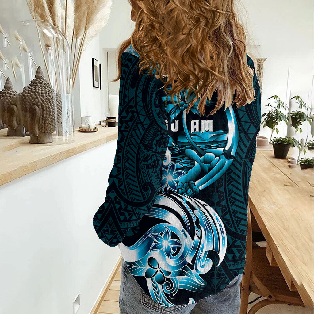 Asut Guam Chamorro Women Casual Shirt Guahan Seal Tattoo LT14 - Polynesian Pride