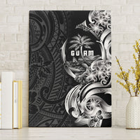 Attelong Guam Chamorro Canvas Wall Art Guahan Seal Tattoo LT14 Without Frame Black - Polynesian Pride