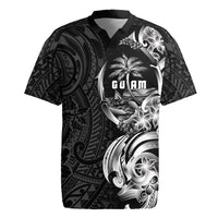 Attelong Guam Chamorro Rugby Jersey Guahan Seal Tattoo LT14 Black - Polynesian Pride