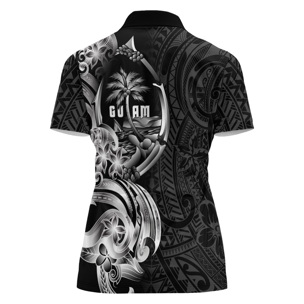 Attelong Guam Chamorro Women Polo Shirt Guahan Seal Tattoo LT14 - Polynesian Pride