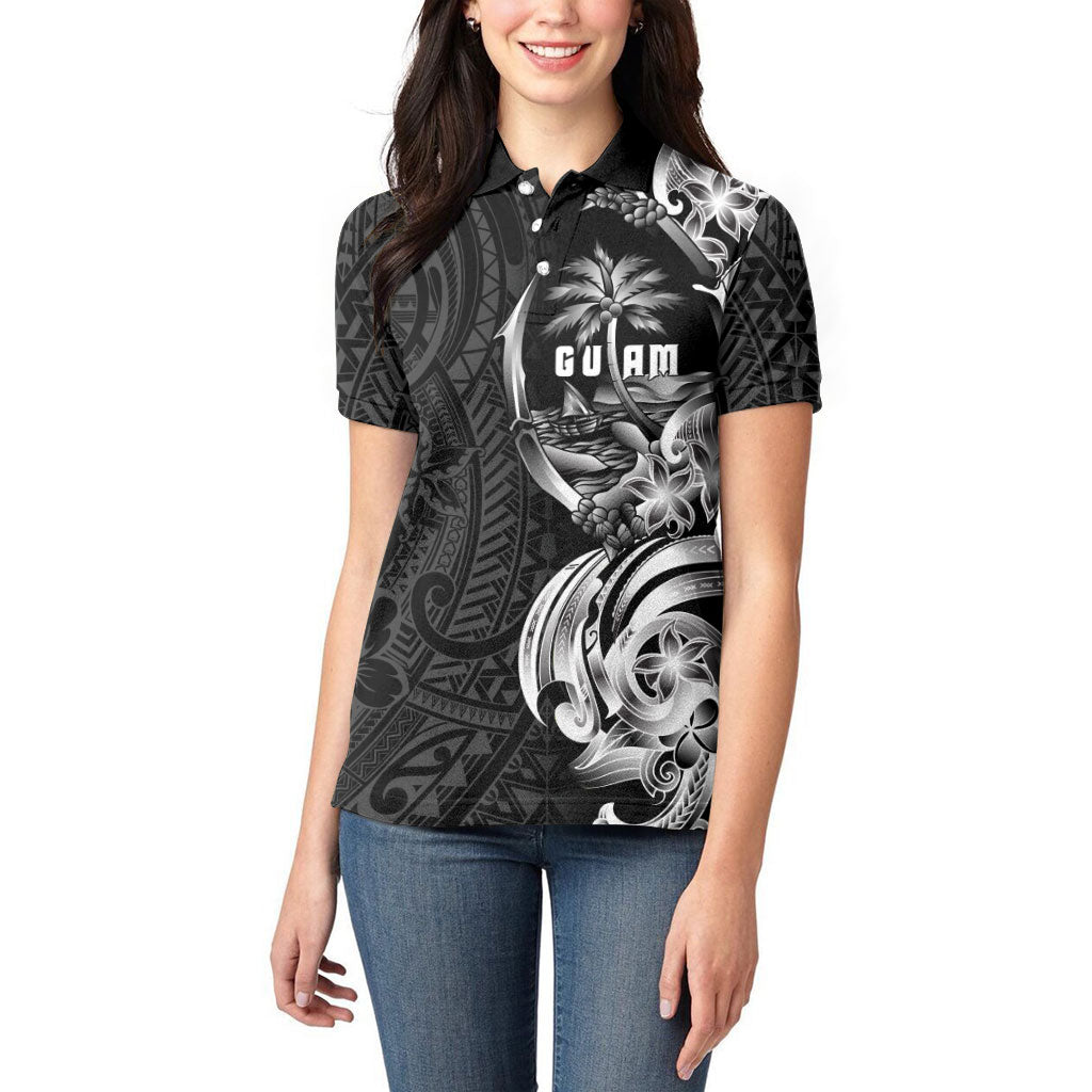 Attelong Guam Chamorro Women Polo Shirt Guahan Seal Tattoo LT14 - Polynesian Pride
