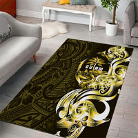 Amariyu Guam Chamorro Area Rug Guahan Seal Tattoo LT14 - Polynesian Pride