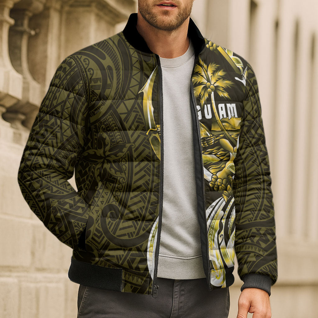 Amariyu Guam Chamorro Bomber Puffer Jacket Guahan Seal Tattoo LT14 - Polynesian Pride
