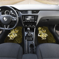 Amariyu Guam Chamorro Car Mats Guahan Seal Tattoo LT14 Set 2pcs - Front Yellow - Polynesian Pride