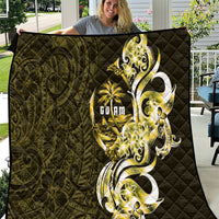 Amariyu Guam Chamorro Quilt Guahan Seal Tattoo LT14 Yellow - Polynesian Pride