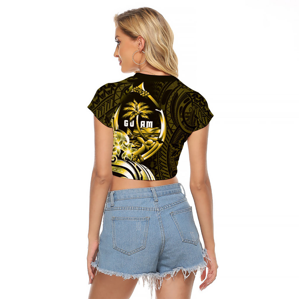 Amariyu Guam Chamorro Raglan Cropped T Shirt Guahan Seal Tattoo LT14 - Polynesian Pride